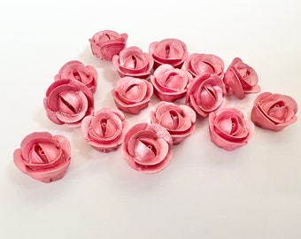 Small Royal Icing Roses - Rose Gold