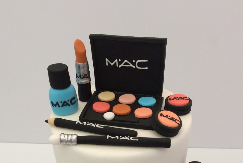 Fondant Makeup Cake Topper Makeup Birthday Party Makeup Etsy