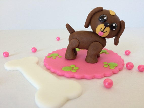 puppy fondant cake
