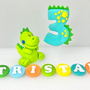 Fondant Dinosaur Cake Topper: Edible Birthday Party Decor