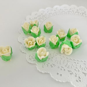 Mini Royal Icing Rosebud Ivory Edible Rosebuds Royal Icing Flowers Mini ...