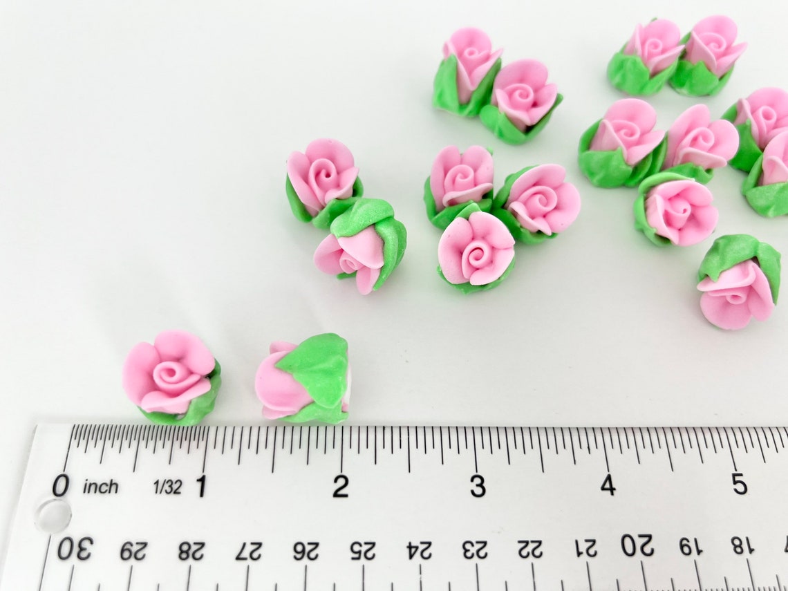 Mini Royal Icing Rosebud Pastel Pink Etsy