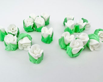 Mini Royal Icing Rosebud Pastel Pink Pink Edible Rosebuds Royal Icing ...