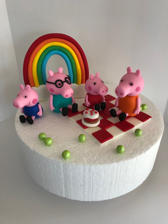 Peppa Pig Inspired Fondant Cake Topper, Peppa Pig Birthday Party, Peppa Pig  Birthday, Peppa Pig Party, Peppa Pig Cake -  Canada
