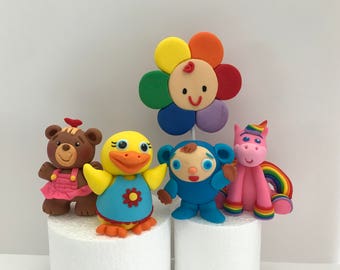 Baby First Tv Fondant Cake Topper, Baby First TV, Baby First Tv party, Baby First Tv Birthday, Baby First Topper, Birthday Party