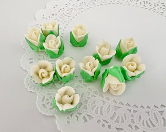 Mini Royal Icing Rosebud Pastel Pink Pink Edible Rosebuds Royal Icing ...