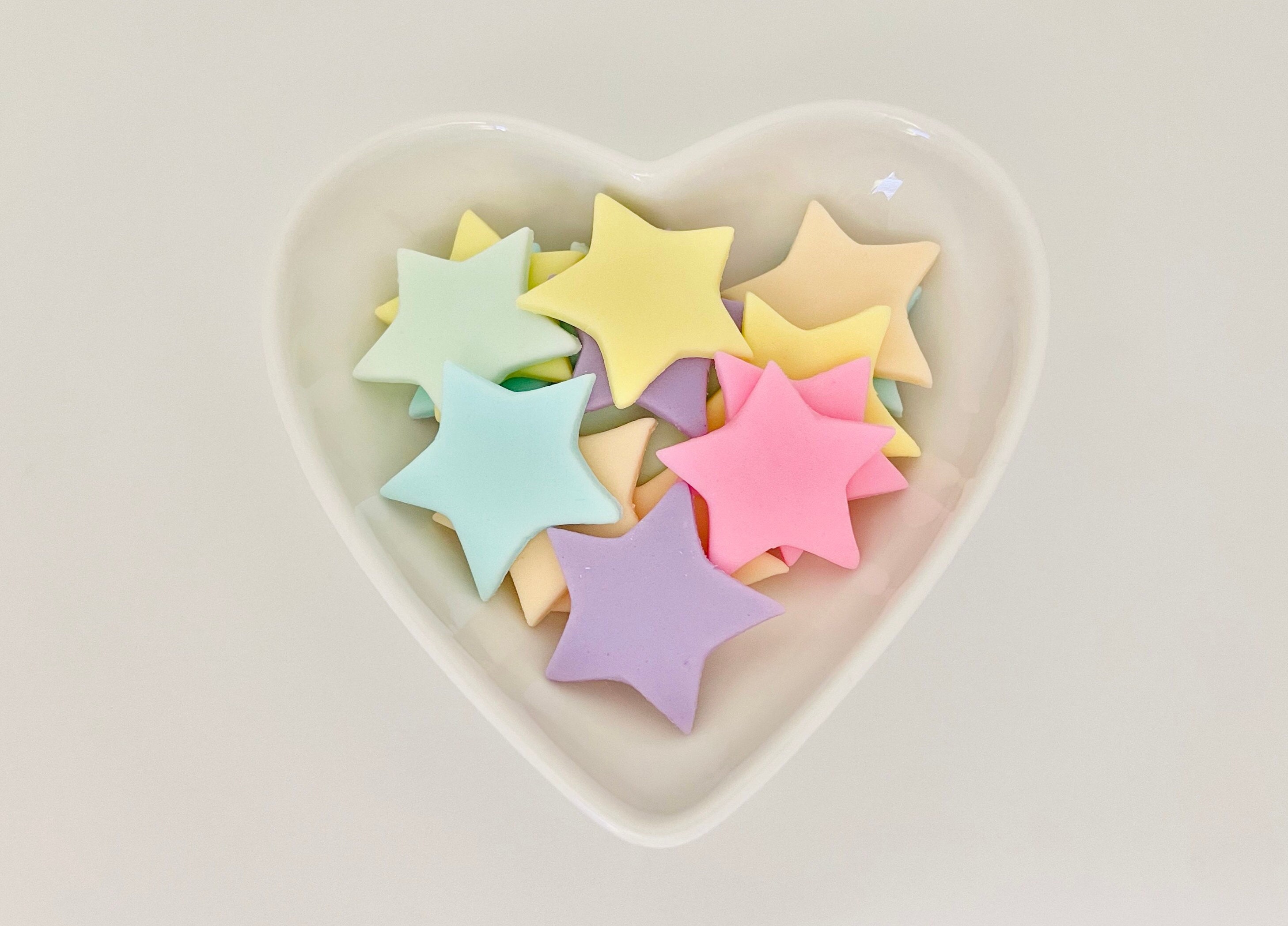 Pastel Fondant Stars: Edible Cake & Cupcake Toppers - Set of 24