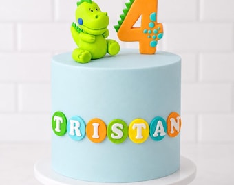 Fondant Dinosaur Cake Topper: Edible Decoration