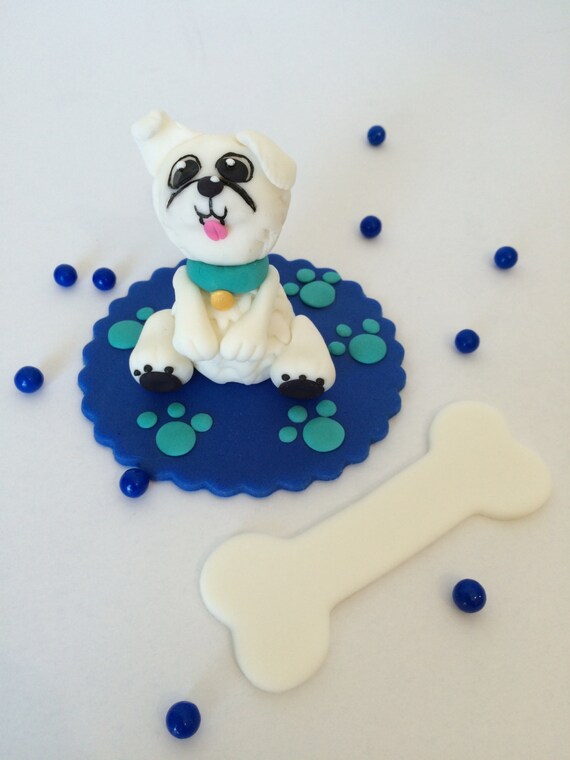 puppy fondant cake
