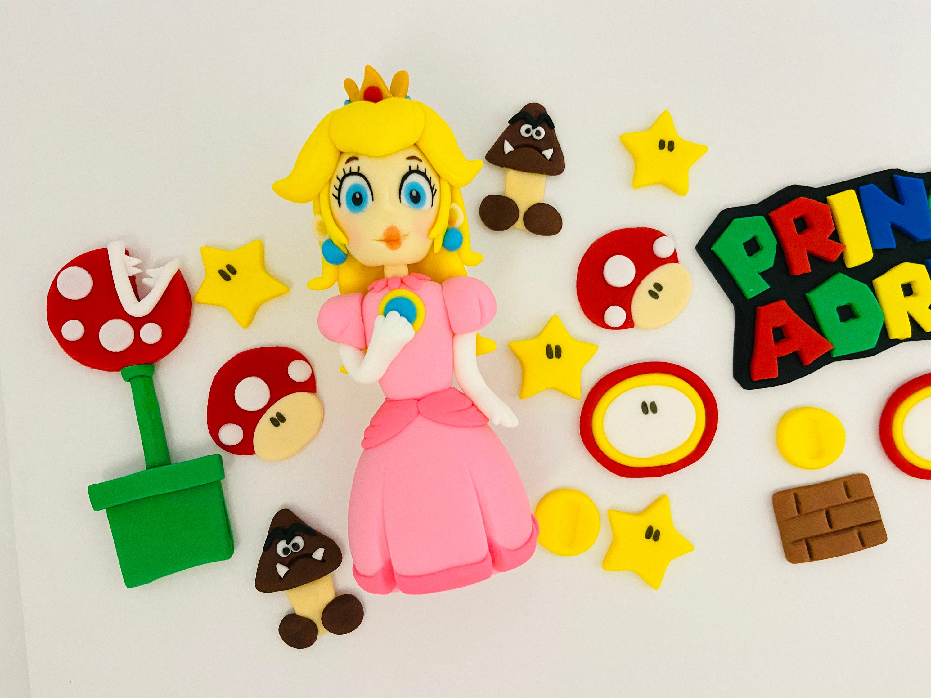 Super Mario Bros 6'' Princess Peach Figure Toy Collection Cake Topper Xmas  Gifts