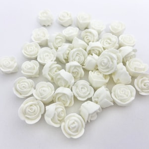 Mini Royal Icing Roses  White Edible Mini Roses  Sugar Roses Sugar Flowers