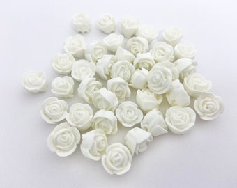 Mini Royal Icing Roses  White Edible Mini Roses