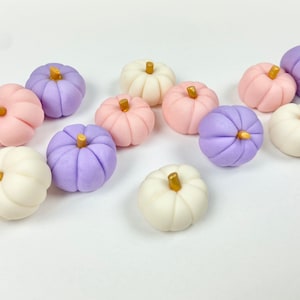 Mini Fondant Pumpkins Edible Pumpkins Girls Fall Cake Topper Fall Baby Shower Fondant Pumpkins