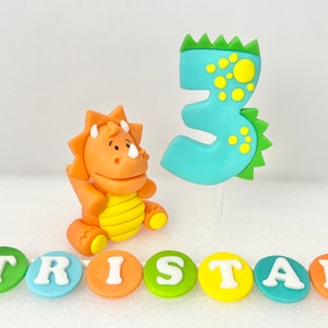 Fondant Dinosaur Cake Topper: Edible Cake Decoration