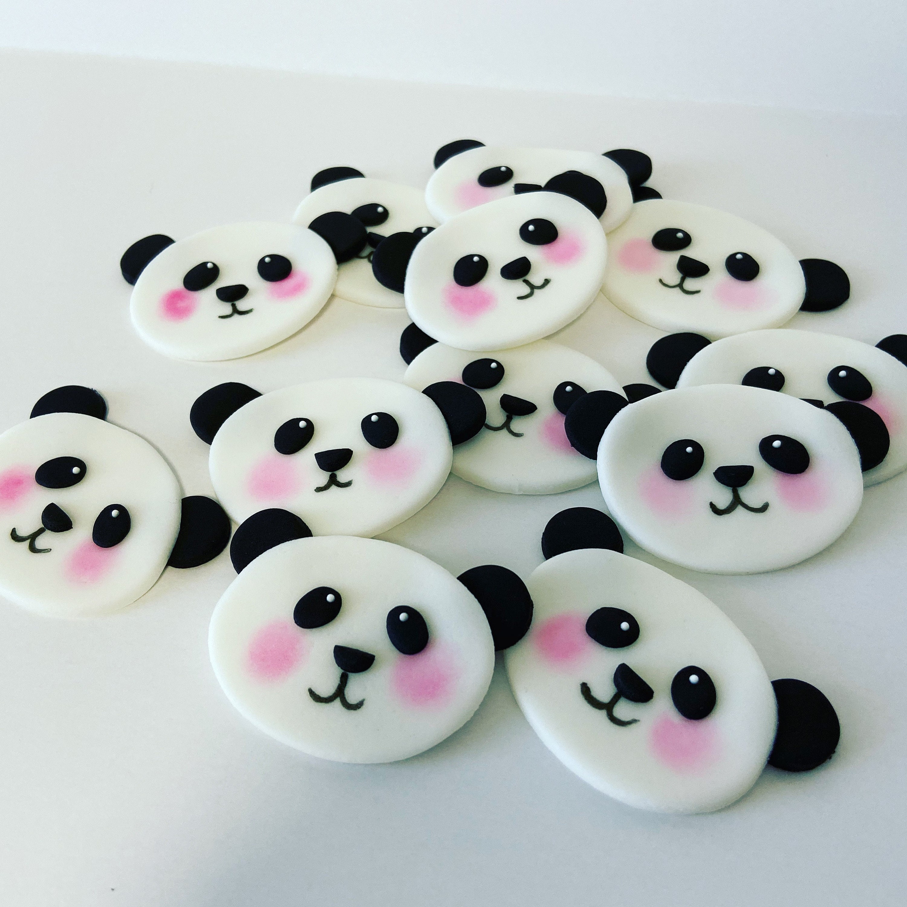 Kids Birthday Party Panda bears Cupcake Toppers