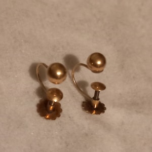 9ct Gold Screw Back Earings Cuff Earings Ball Stud Real Gold Solid