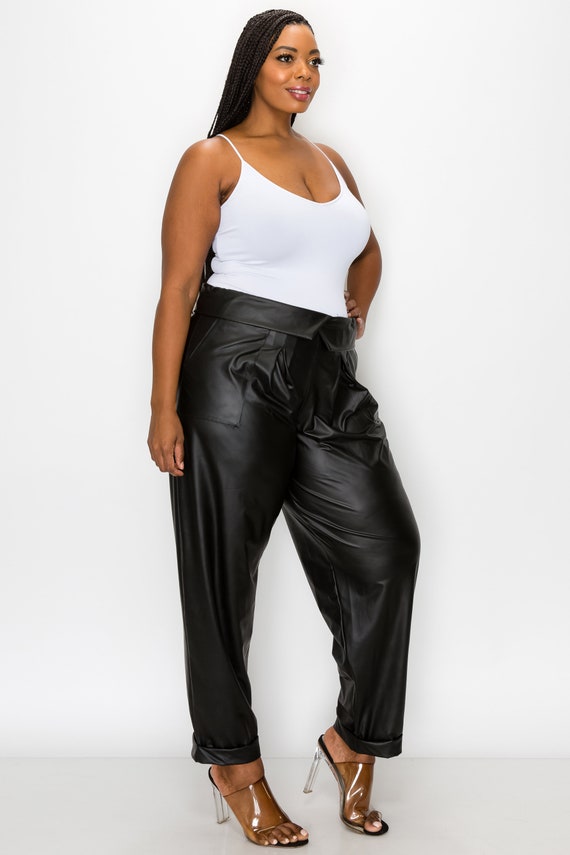 leather pants plus size women
