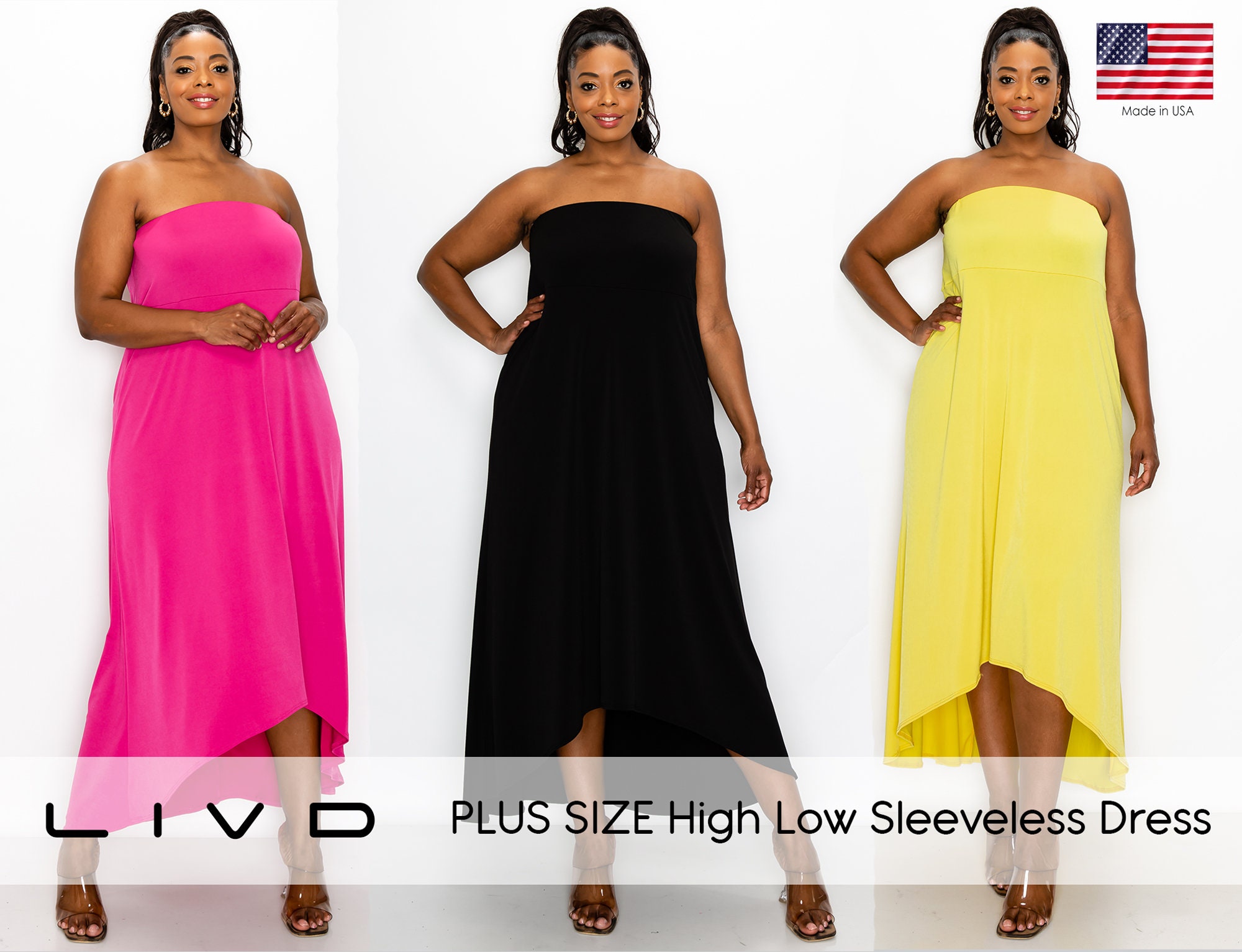 Strapless high store low dress