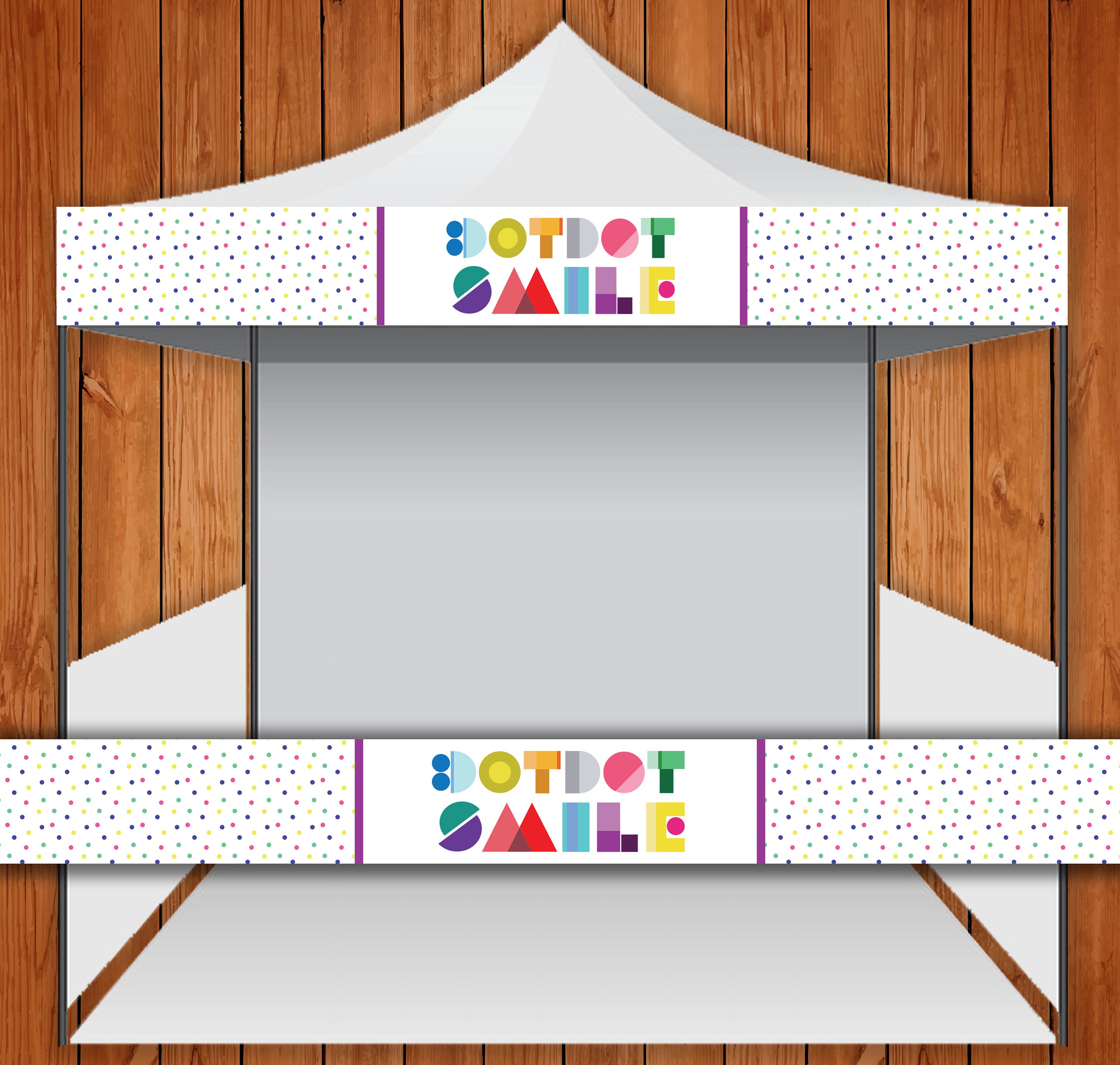Dotdotsmile Tent Banner Sign With Polka Dot Design Etsy