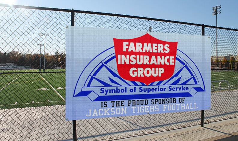 Custom Mesh Banner With Logo Sports Team Business Indoor Etsy