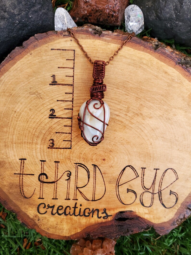 ooak necklace Agate necklace boho jewelry healing stones crystal necklace fantasy | hippie necklace brown wirewrap pendant