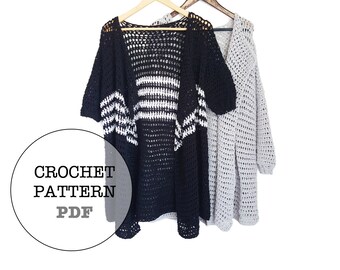Crochet Pattern / WOC Mila Cardigan Crochet Pattern/ whiteowlcrochetco Mila Cardigan Crochet Pattern / Crochet Cardigan Pattern