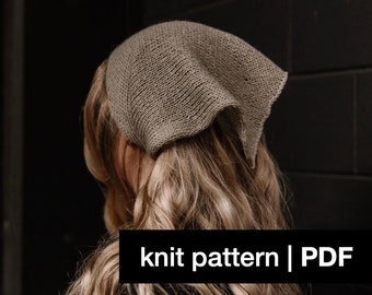 Knit Pattern / Sandstone Accessory Scarf / Whiteowlcrochetco / Knit Picks Palette / Easy Knitting Pattern / Fingering Weight / Bandana