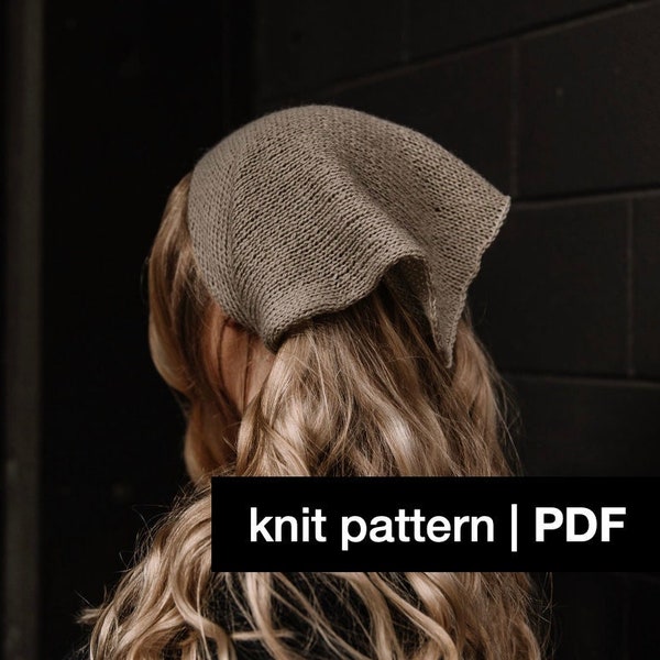 Knit Pattern / Sandstone Accessory Scarf / Whiteowlcrochetco / Knit Picks Palette / Easy Knitting Pattern / Fingering Weight / Bandana