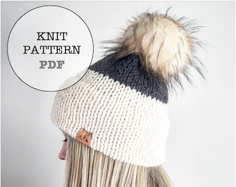 Double Brim Knitting Pattern: Multiple yarn weights (ENGLISH PDF Digital Document)
