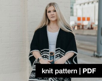 Knitting Pattern / PDF / Jasper Blanket Scarf / Whiteowlcrochetco / Hobbii Divina / Worsted Weight / Blanket Shawl