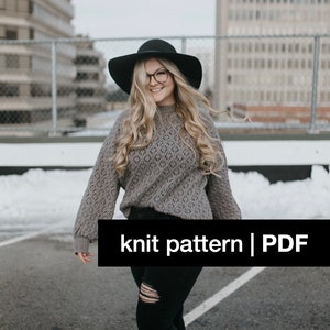 Knit Pattern / Arbour Raglan Sweater / Lace Sweater / Whiteowlcrochetco / Worsted Weight / Knit Picks Swish / Top Down / Size Inclusive