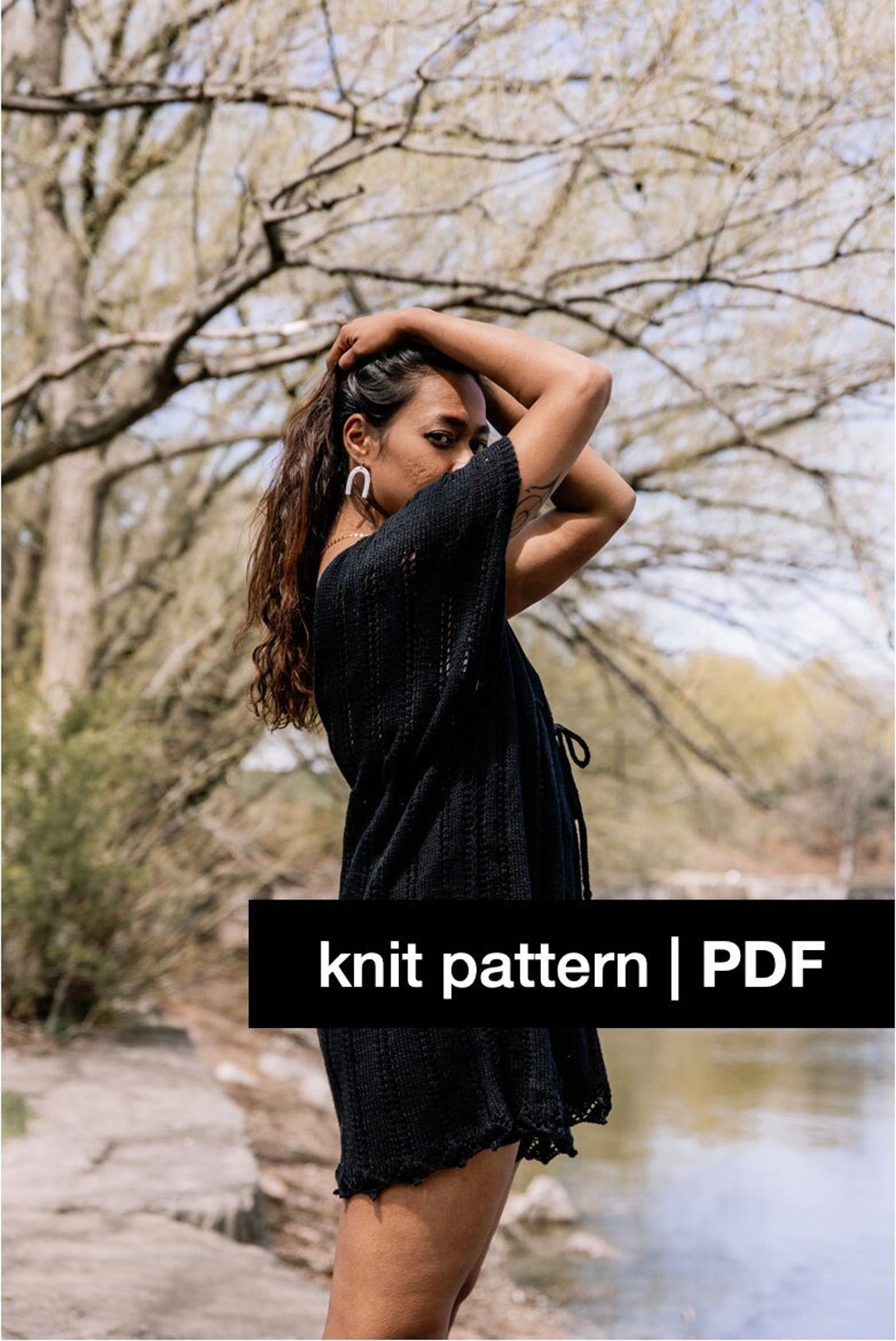 Pebble Dress Knitting Pattern: Beach Cotton Cover-up (ENGLISH PDF Digital  Document)