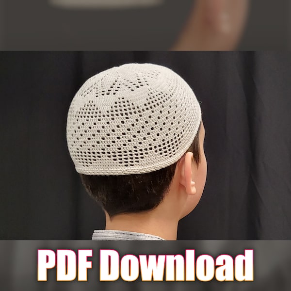 C10 Filet Kufi: Klassische Seiten - PDF Download - Filet Häkelanleitung