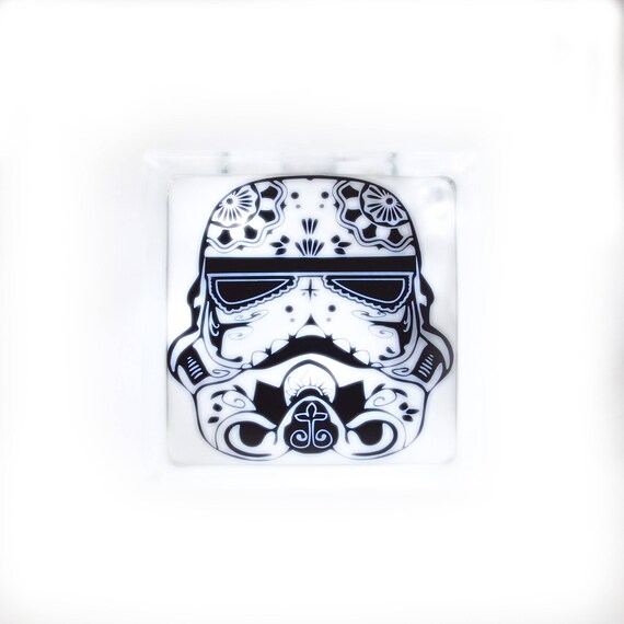Items similar to Star Trooper Glass Block with LED lighting