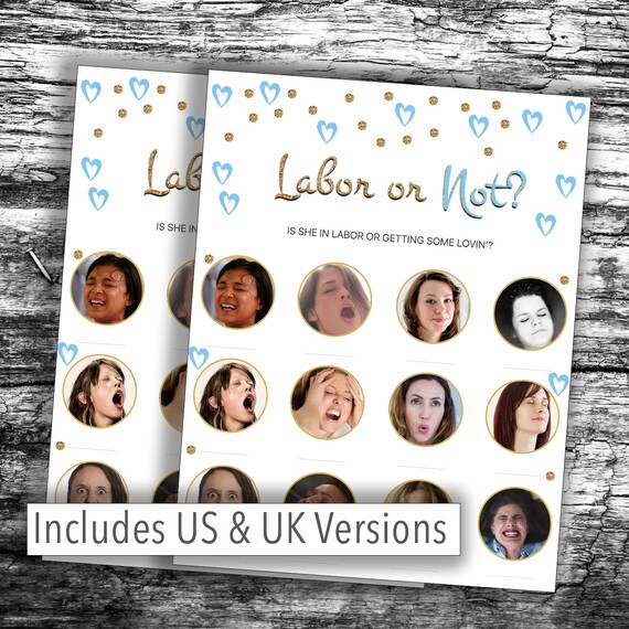 570px x 570px - Instant Download* HILARIOUS Baby Shower Game - Blue Labor or NOT, PORN ,  Labor or Lovin - Various Packs - Loving Boy, Girl, Unisex