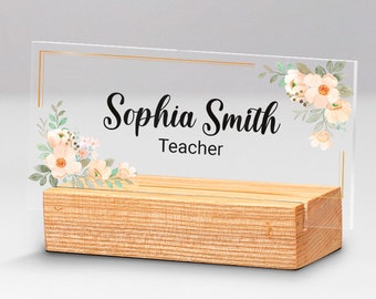 Personalized Desk Name Plate, Table Name Plate, Custom Office Name Plate, Desk Plaque, Teacher Gift, Teacher Present, Desk Plate KK264
