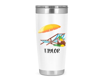 Personalized Vacation Tumbler, Vacation Gift, Vacation Travel Mug, Gift for Vacation Lover, Custom Vacation Mug, Vacation Present KK206