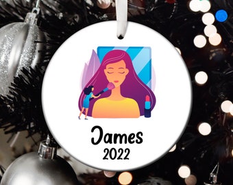 Personalized Esthetician Christmas Ornament, Esthetician Santa Ornament, Esthetician Tree Ornament, Esthetician Gift T580