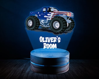 Personalized Monster Truck Night Light, Monster Truck Gift Ideas, Monster Truck 3D Lamp, Monster Truck Present, Monster Truck Led Lamp KK251