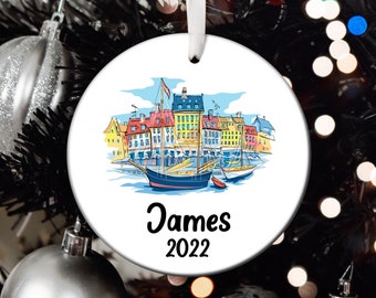 Personalized Copenhagen Christmas Ornament, Copenhagen Santa Ornament, Copenhagen Tree Ornament, Copenhagen Gift T322