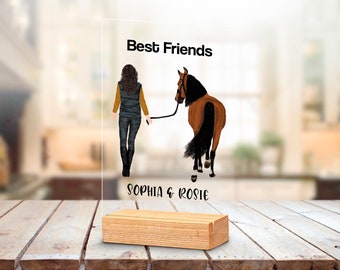 Horse Acrylic Plaque, Personalized Horse Gift, Gift for Horse Lovers, Equestrian Gift, Horse Memorial Gift, Horse Riding Gift KK250