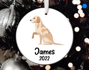 Personalized Labrador Christmas Ornament, Labrador Santa Ornament, Labrador Tree Ornament, Labrador Gift T494