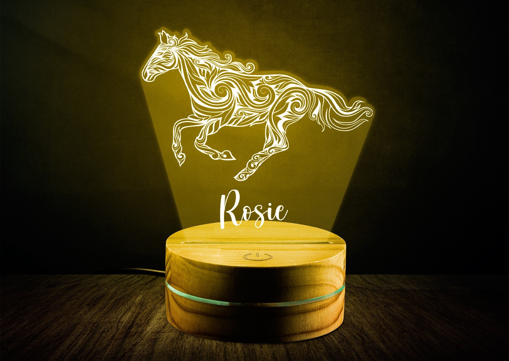 Personalized Horse Night Light Horse Gift Horse 3D Lamp Etsy
