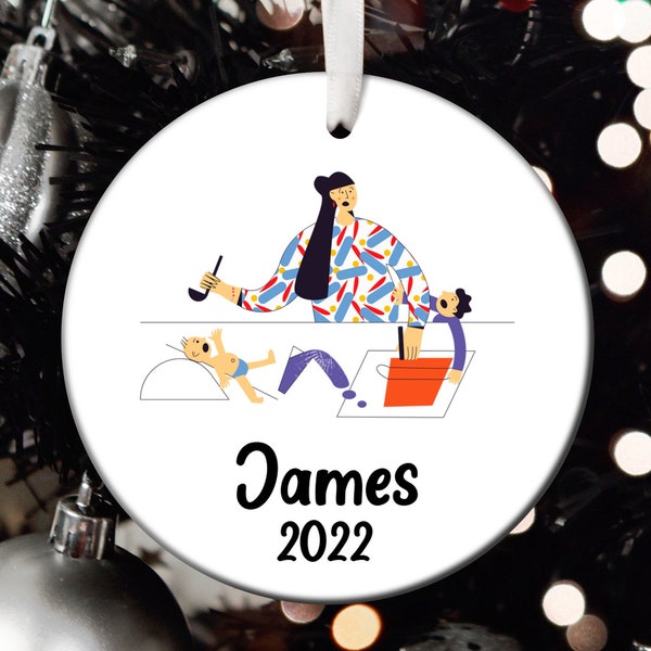 Personalized Babysitter Christmas Ornament, Babysitter Santa Ornament, Babysitter Tree Ornament, Babysitter Gift T206