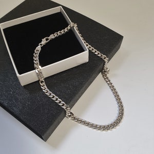46 cm curb chain 925 silver snap clasp SK102