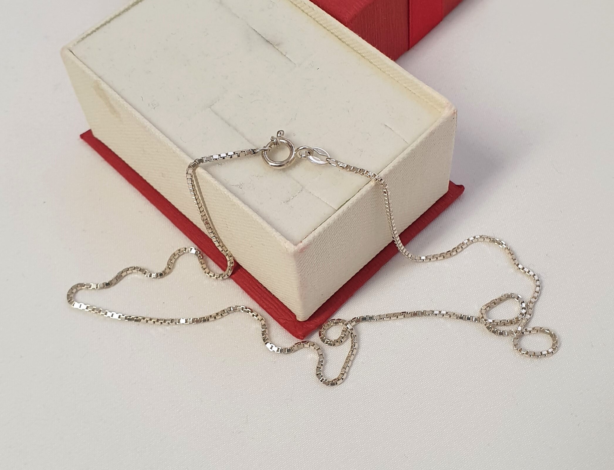 Raffinata Collana A Catena Veneziana In Argento Sterling - Foto 3