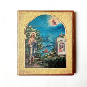 Christian Orthodox Icon of the Saint Mary of Egypt, Handmade, Wooden board, 17x14.5cm