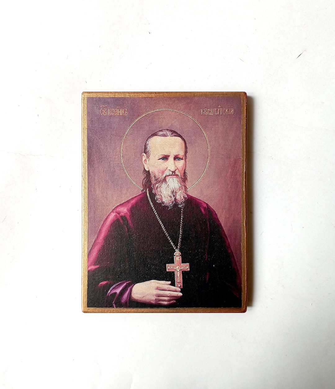 Christian Orthodox Icon of the Saint John of Kronstadt, Handmade ...