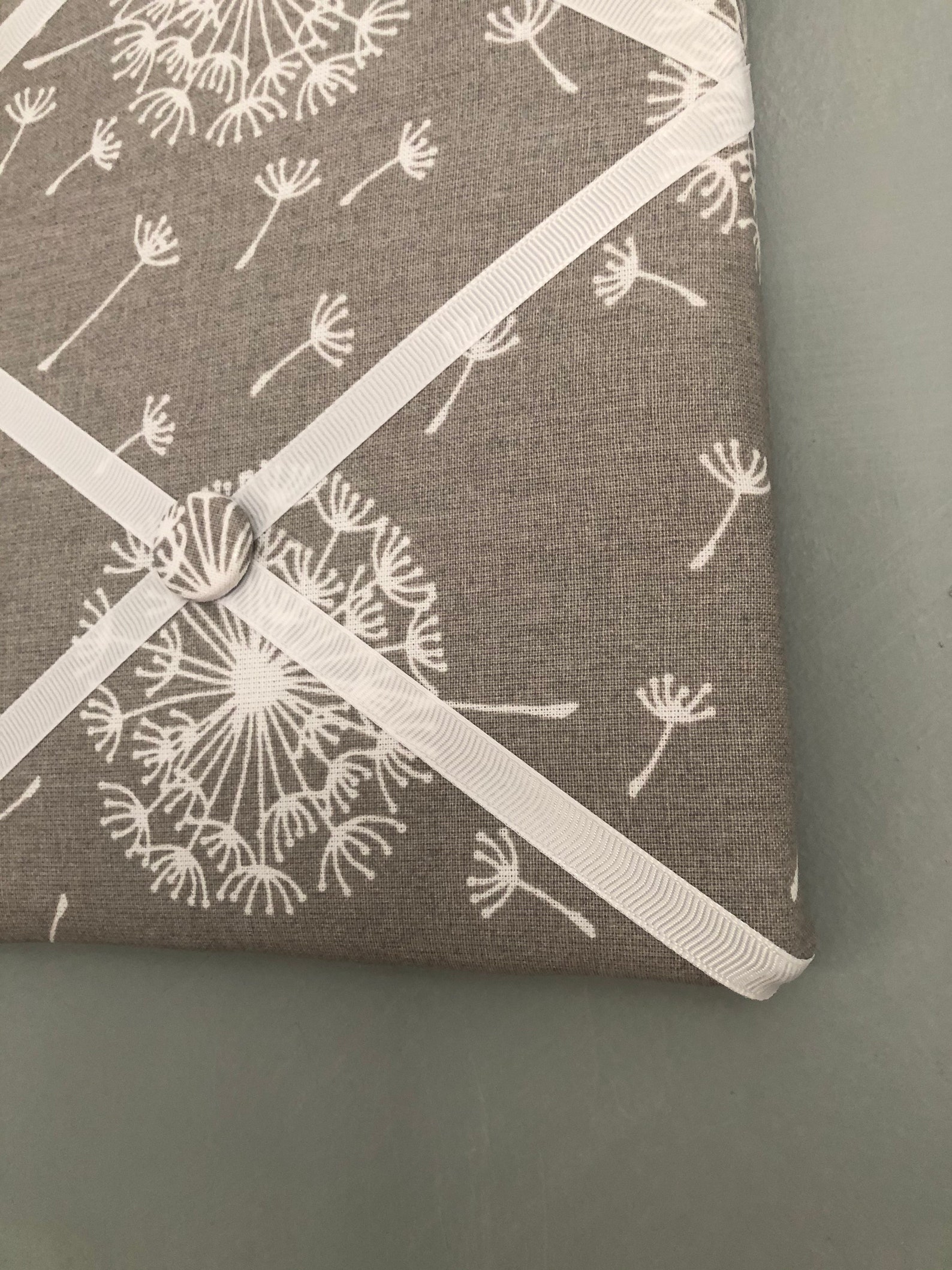 Fabric Memo Board Grey Paardebloem Stof Etsy