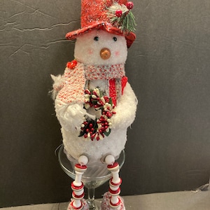 BEST SELLER  Snowman Shelf Sitter, Plush Snowman, Sitting Plush Snowman, Farmhouse Decor, Snowman Decor